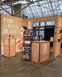 10×10 Portable Beauty Show Booth with Backlit Arch & Showcase