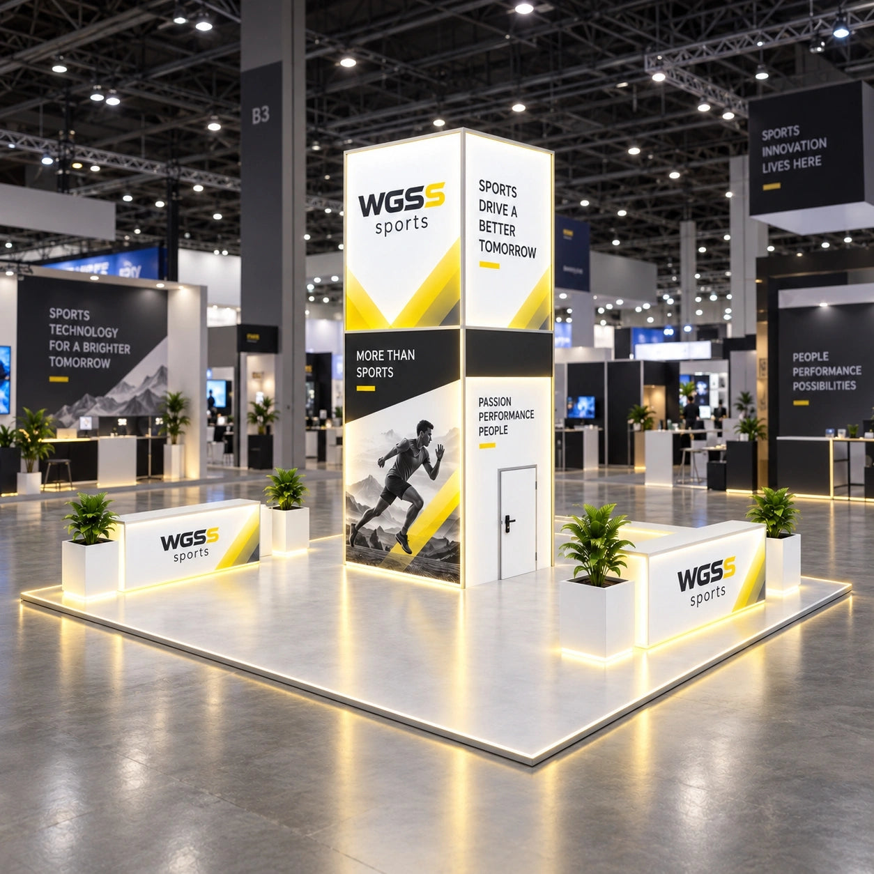 20x20 Island SEG Backlit Booth with Tower for The Running Event TRE 2026