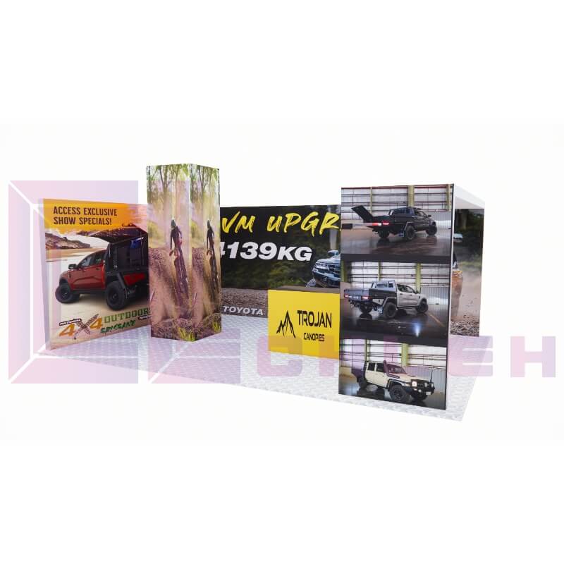 20x10/20 Bespoke Exhibition Stand Featuring With LED Screen Tower Scaling New Height Of Your Brand Awareness