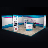 20x20 Aluminum Modular SEG Fabric Lightbox Exhibition Display from Creative Luminars