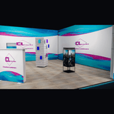 20x20 Aluminum Modular SEG Fabric Lightbox Exhibition Display from Creative Luminars