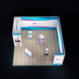 20x20 Aluminum Modular SEG Fabric Lightbox Exhibition Display from Creative Luminars