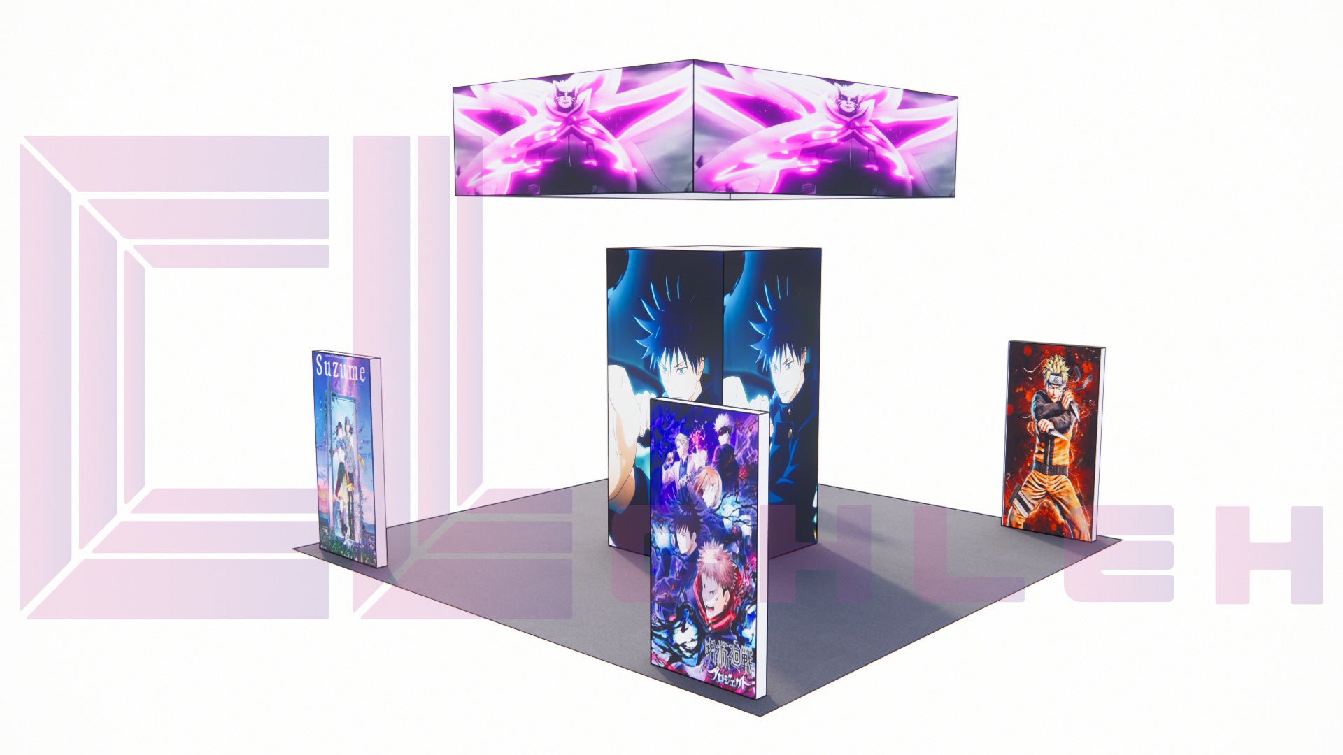 20x20 Trade Show Booth LED Displaying Solution