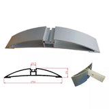 Aluminum 250x39mm Oval Extrusion For Exhibition Booth