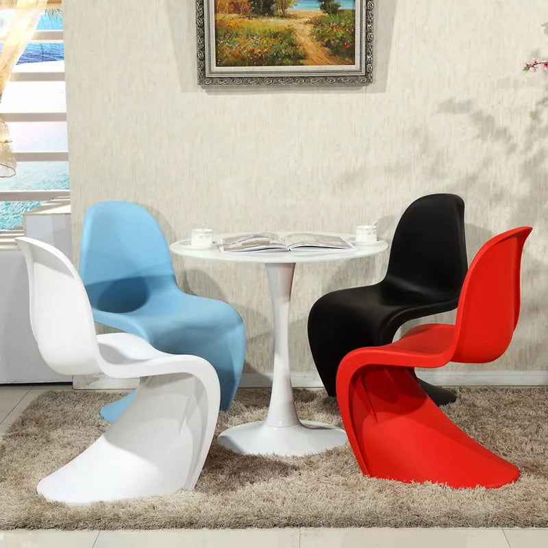 Blue PVC Conference use Panton Chair