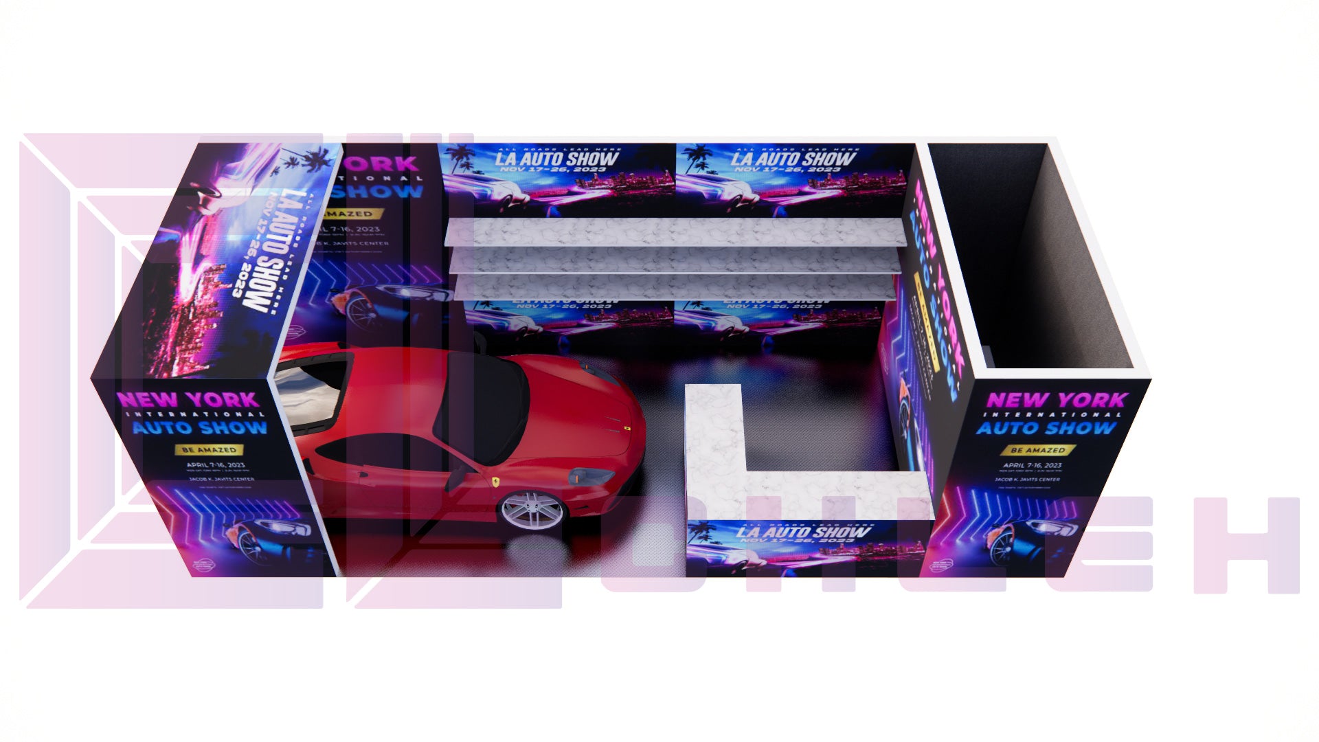 Creative Luminars 30x10 Booth to Stand out Auto Shows