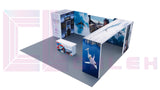 NBAA 2024 Exclusive Booth from Creative Luminars with Arch & Storage 20 x 30