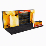 Dual LED Video Wall 10x20 Trade Show Booth with Product Shelving