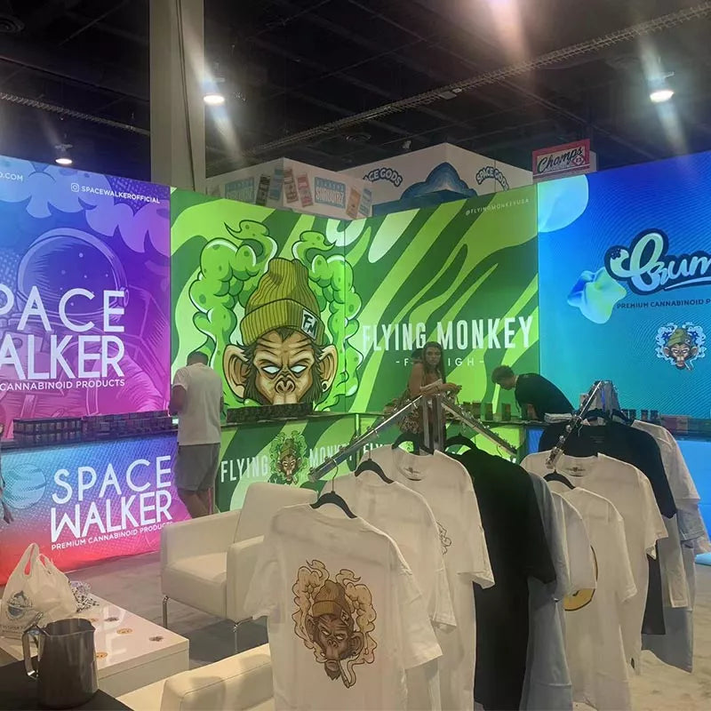 Backlit SEG Trade Show Displays in  E-cigarette And Vaping Events