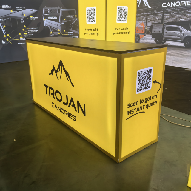 10x20 L Shape tarde show booth, Trojan Canopies