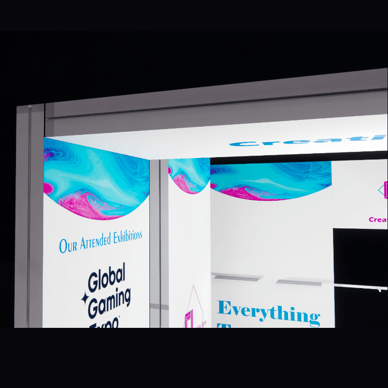Creative Luminars 10x10 SEG Backlit LED Booth with Stunning Arch