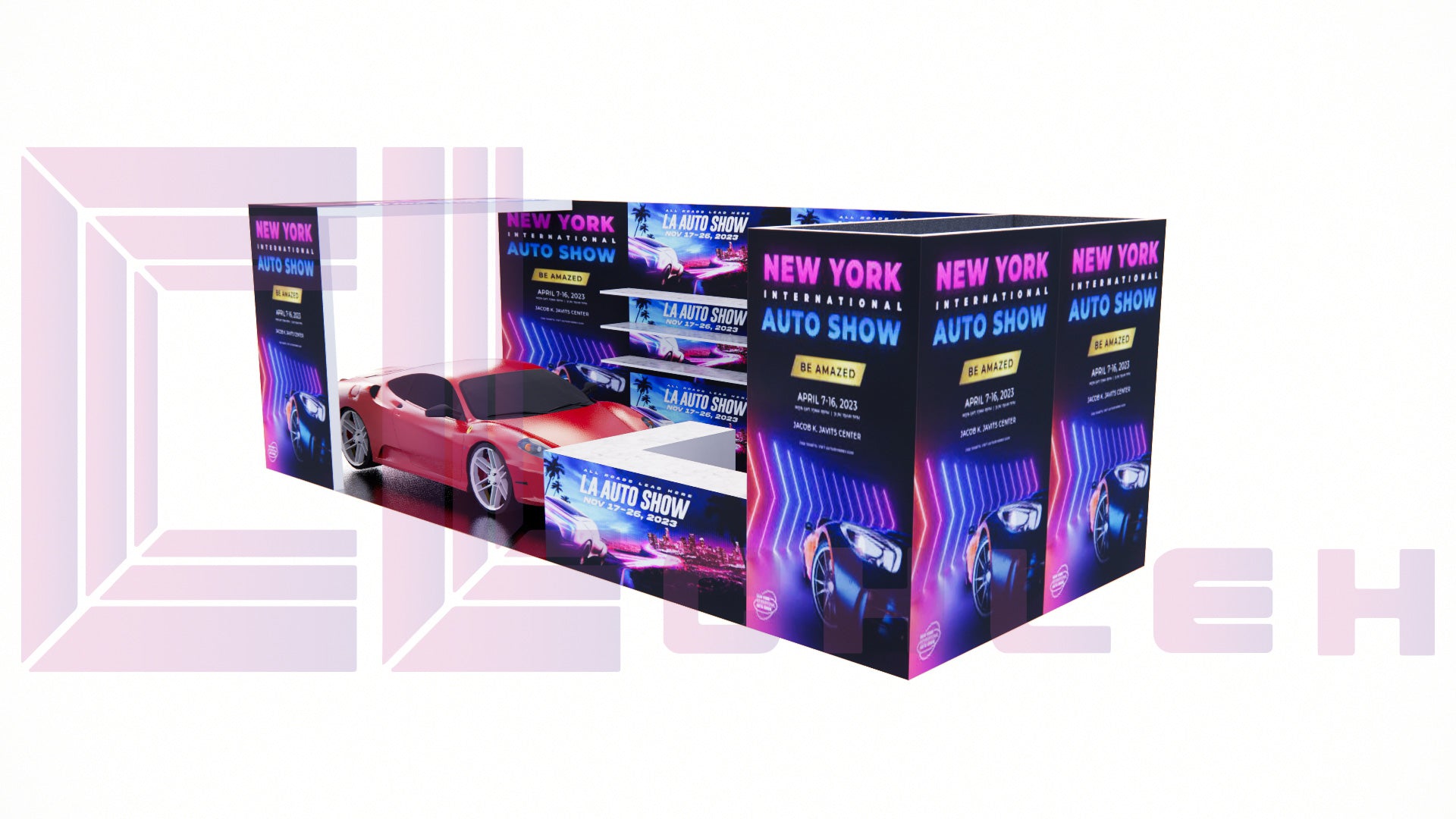 Creative Luminars 30x10 Booth to Stand out Auto Shows