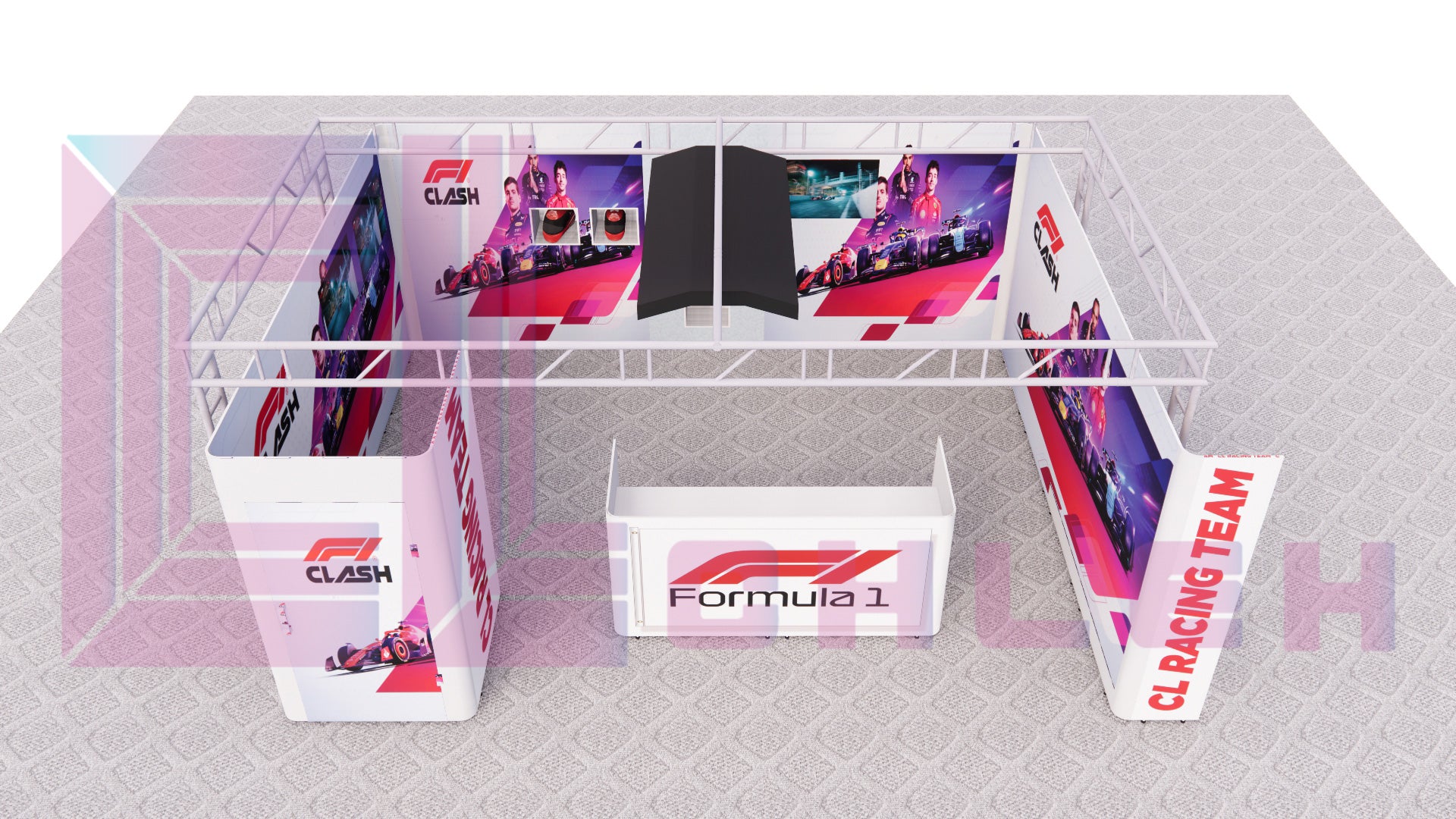 Creative Luminars Car Show Booth 20x20 with LED Wall