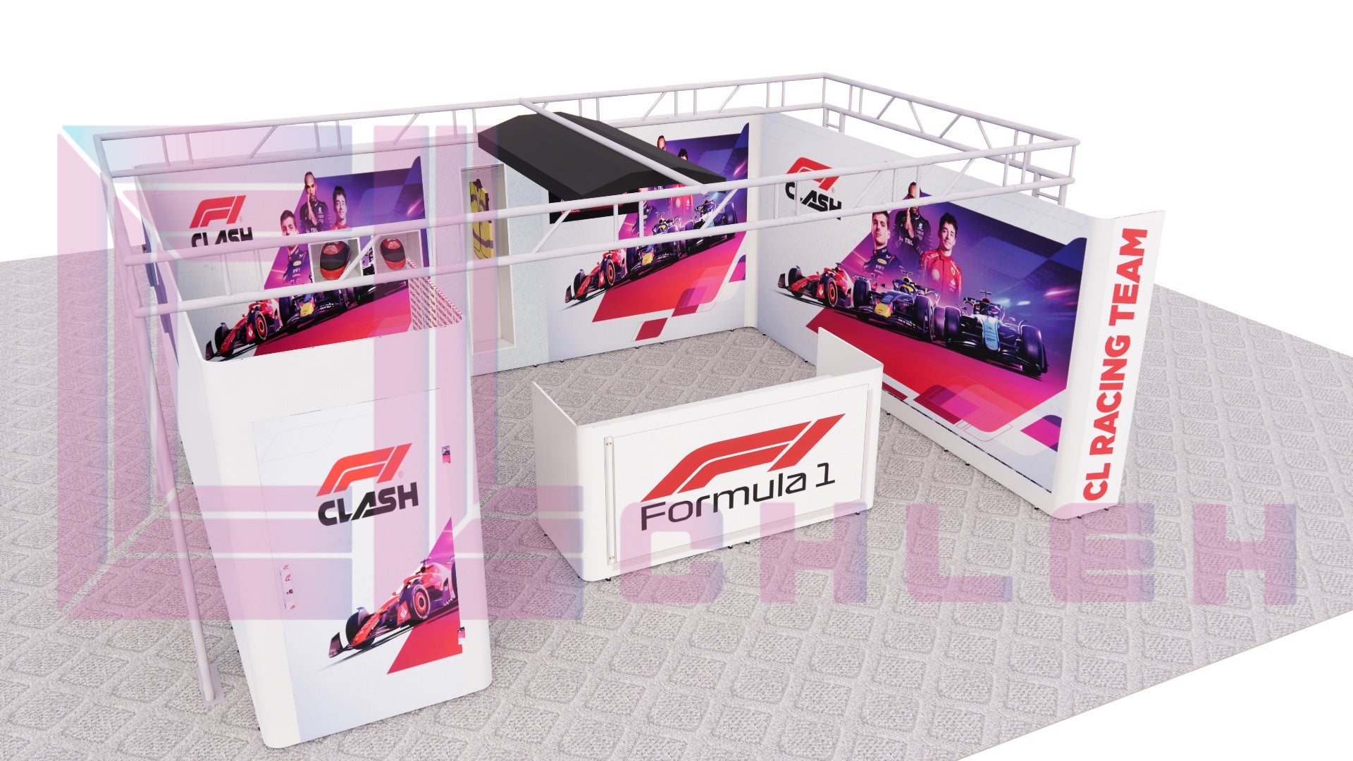 Creative Luminars Car Show Booth 20x20 with LED Wall