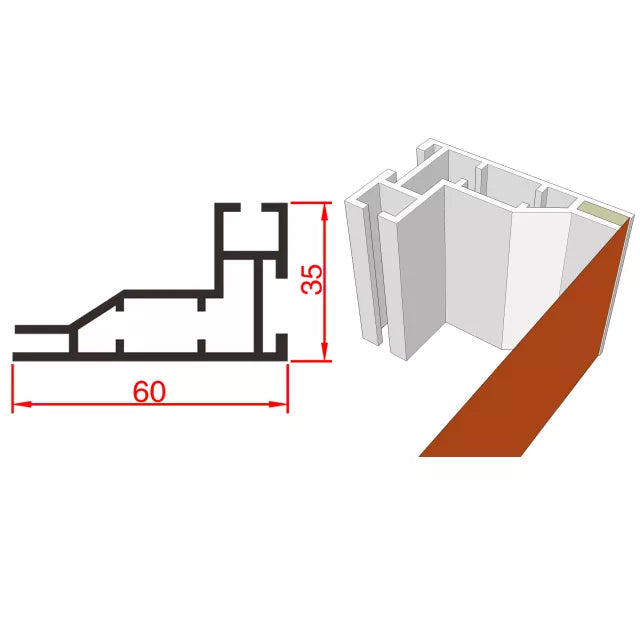 60x35mm Single Side Aluminum Fabric Frame for Light Box