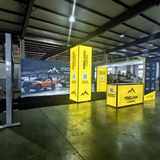 10x20 L Shape tarde show booth, Trojan Canopies