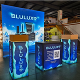 10×10 Backlit Beauty Show Booth with Showcases & Counters