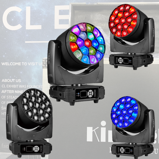 King Lighting 19*20W 4 in 1 RGBW LED moving head zoom beam light