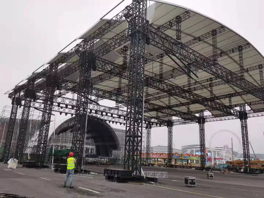 Outdoor Use Heavy Duty Aluminum Lighting Truss Roof Structure System for Shanghai Carnival