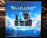 10×10 Backlit Beauty Show Booth with Showcases & Counters