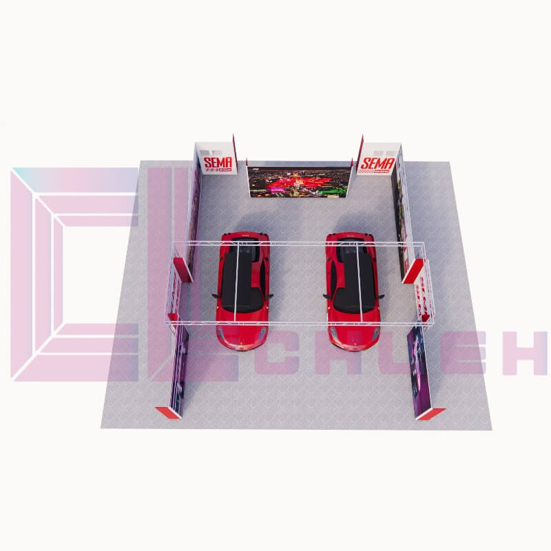 Creative Luminars Stunning Auto Show Booth 30x30 with LED Wall