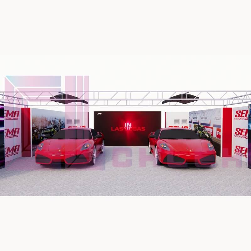 Creative Luminars Stunning Auto Show Booth 30x30 with LED Wall