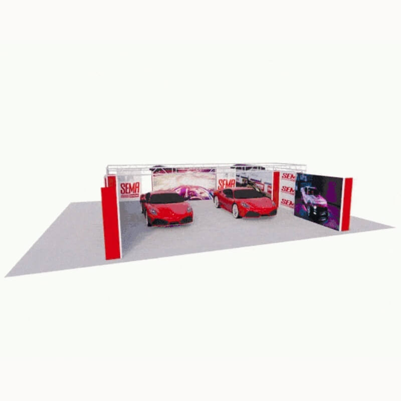 Creative Luminars Stunning Auto Show Booth 30x30 with LED Wall