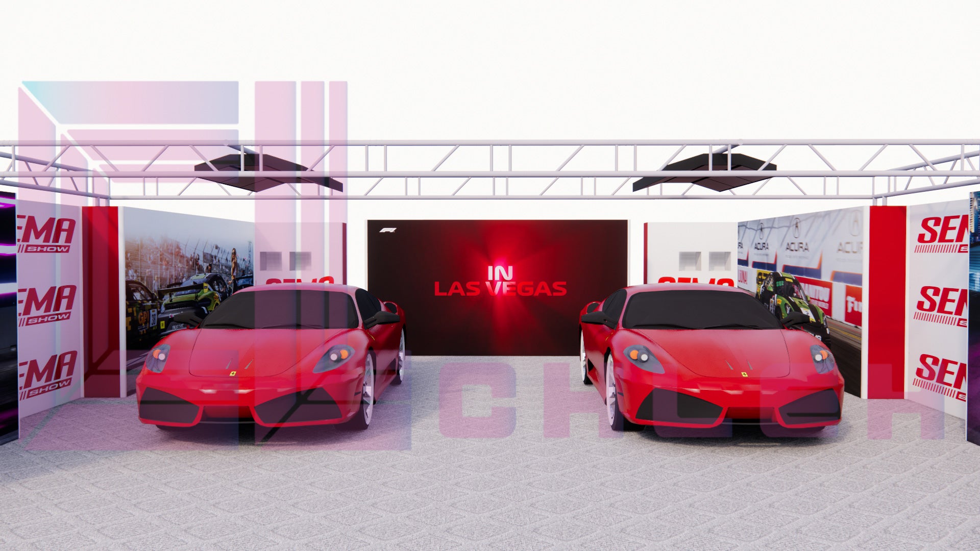 Creative Luminars Stunning Auto Show Exhibit Booth 30x30 with LED Wall