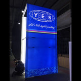 Double-Sided Backlit Trade Show Hanging Sign for TCEA EdTech Trade Show Booth