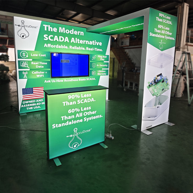 10x10 Trade Show Booth with TV