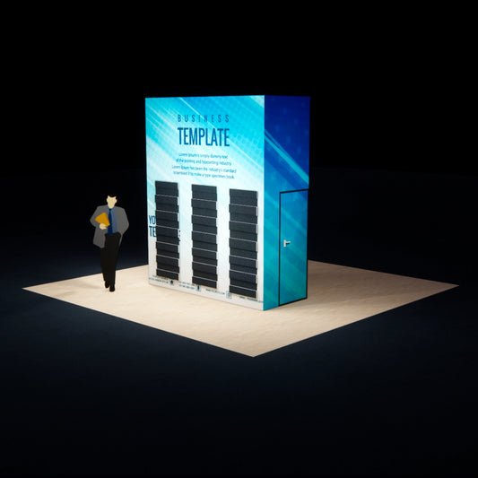 TT8 Backlit Trade Show Display Tower Storage 9.8′×3.9′×11.5′