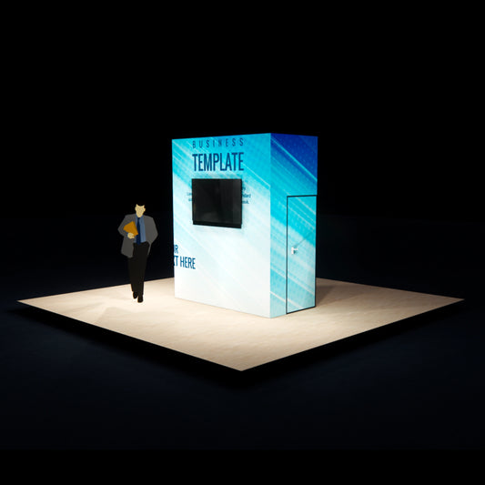 TT2 Backlit Trade Show Display Tower Storage 8.2′x3.9′x9.8′