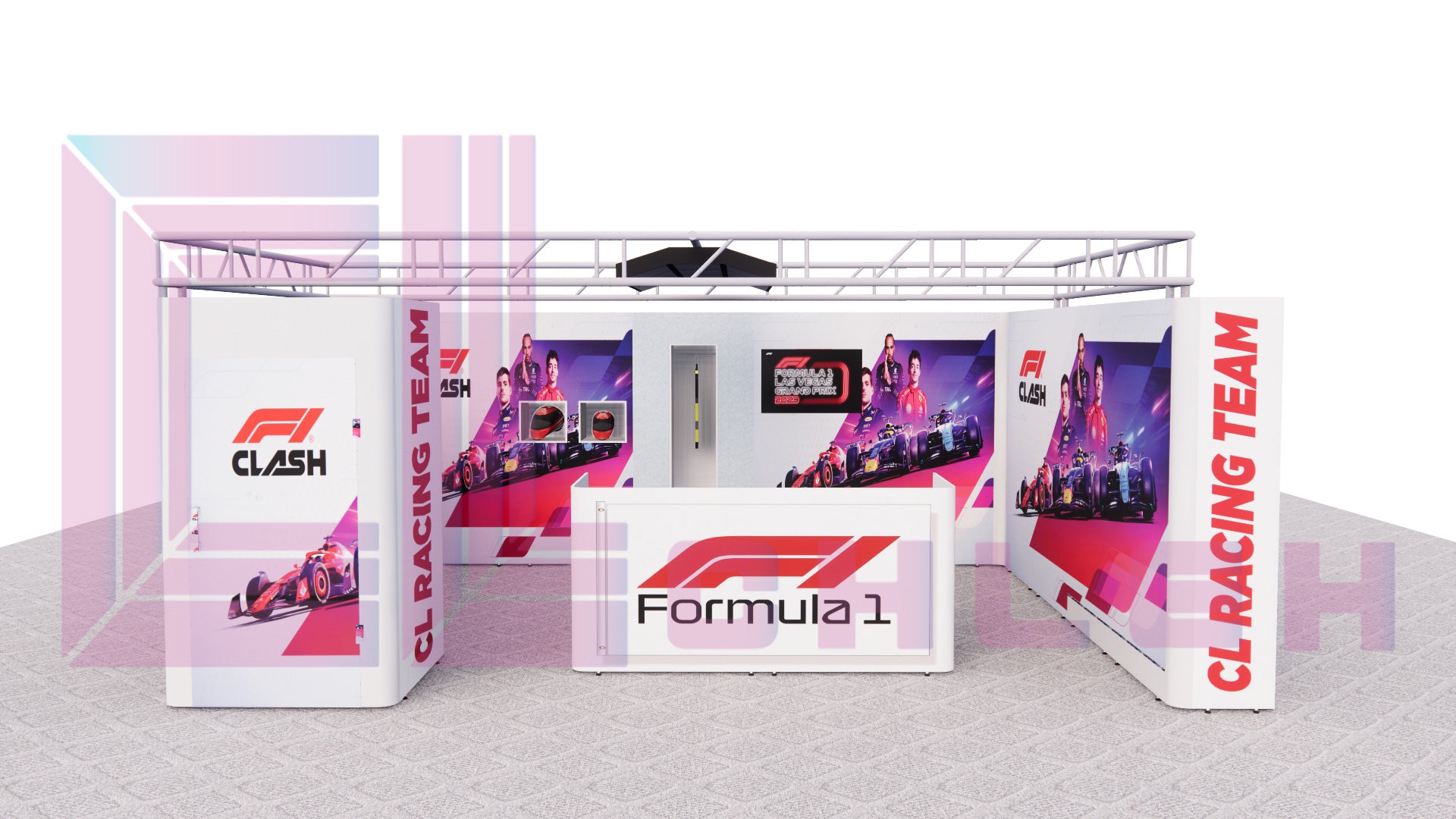 Creative Luminars Car Show Booth 20x20 with LED Wall