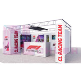 Creative Luminars Car Show Booth 20x20 with LED Wall