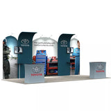 Portable Pilliowcase Stretch Fabric Trade Show Exhibit Displays 10x20