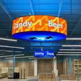 Ultra Lightweight & Easy Setup Circle LED Backlit Hanging Sign
