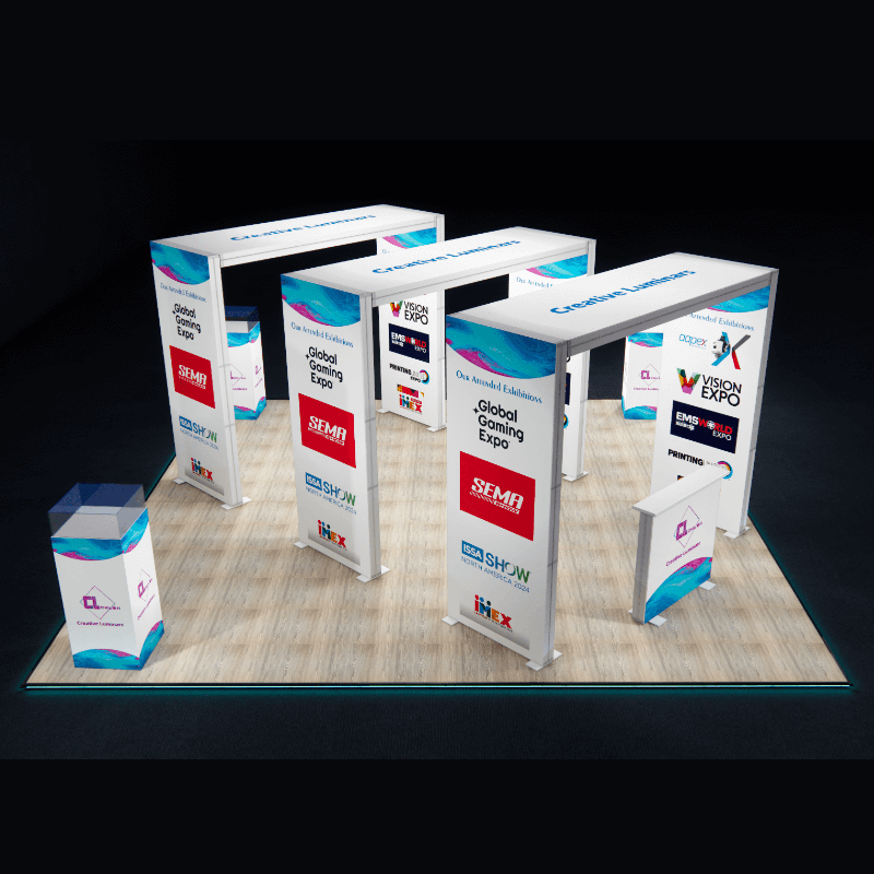 Creative Luminars 20x20 Custom Sized Backlit Display with Stunning Arch