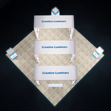 Creative Luminars 20x20 Custom Sized Backlit Display with Stunning Arch