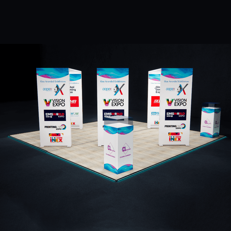 Creative Luminars 20x20 Custom Sized Backlit Display with Stunning Arch