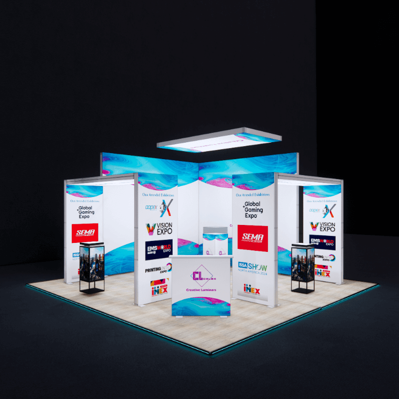 Creative Luminars 20x20 Modular SEG Fabric Lightbox Exhibition Booth