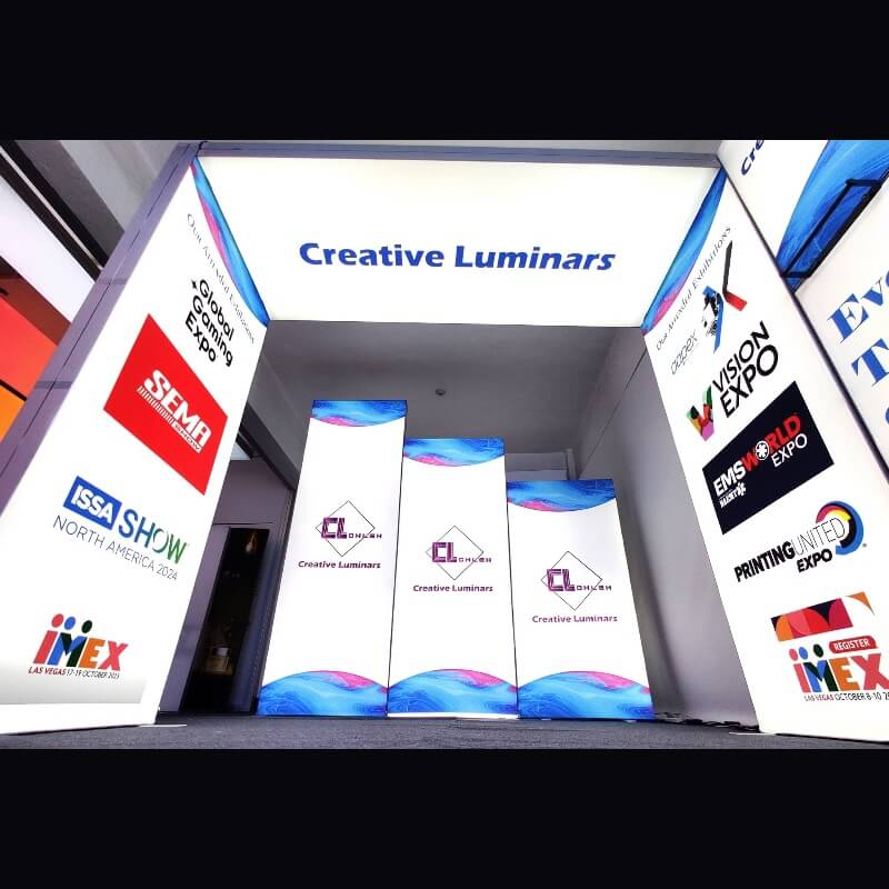 Creative Luminars 20x20 Modular SEG Fabric Lightbox Exhibition Booth