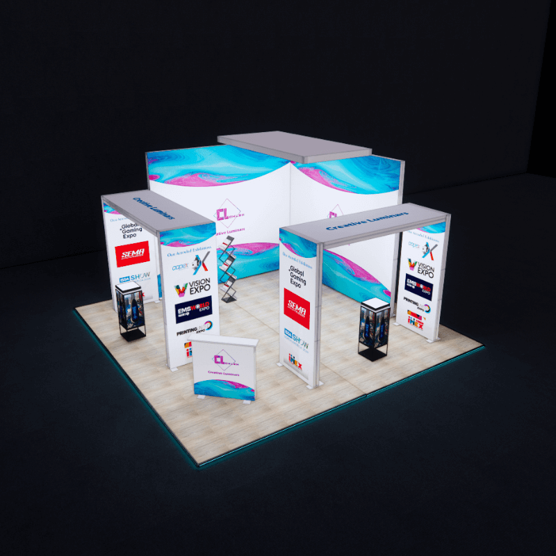 Creative Luminars 20x20 Modular SEG Fabric Lightbox Exhibition Booth