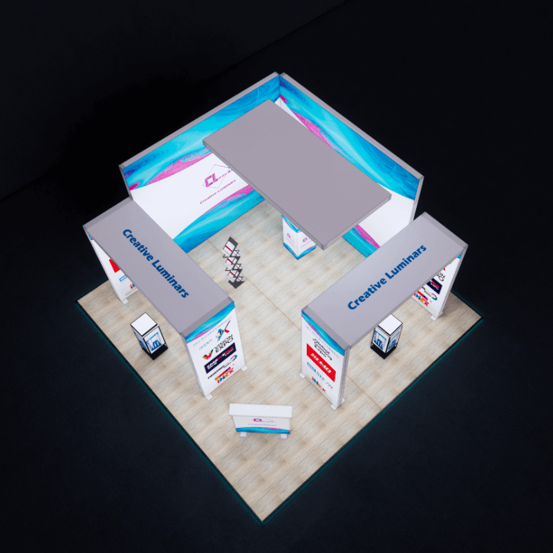 Creative Luminars 20x20 Modular SEG Fabric Lightbox Exhibition Booth