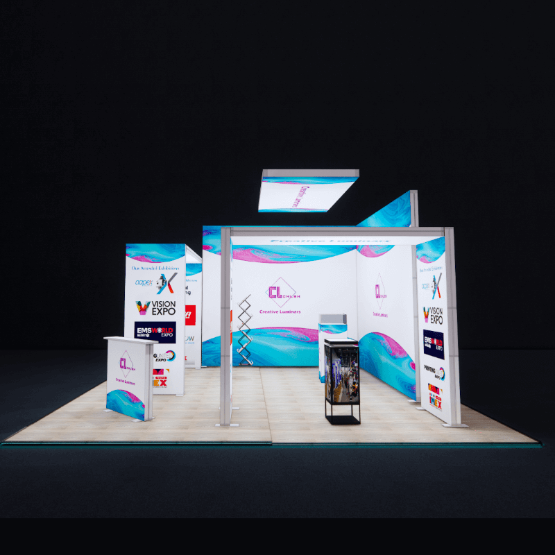 Creative Luminars 20x20 Modular SEG Fabric Lightbox Exhibition Booth