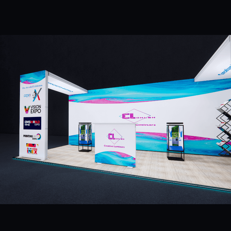 Creative Luminars Portable Exhibition Display 10X20 with Backlit
