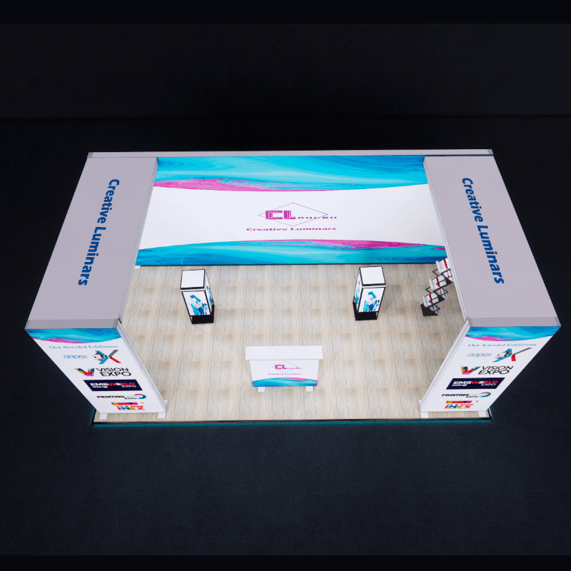 Creative Luminars Portable Exhibition Display 10X20 with Backlit