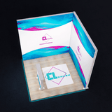 Creative Luminars Portable LED Fabric Trade Show Booth with Customizable Modular Flooring