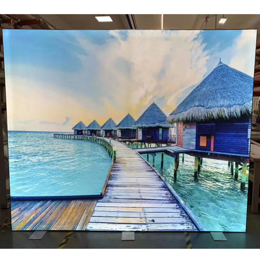 Double Sided Backlit SEG Fabric Lightbox Display Trade Show Backdrop