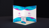 Creative Luminars Portable LED Fabric Trade Show Booth with Customizable Modular Flooring