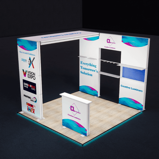 Creative Luminars 10x10 SEG Backlit LED Booth with Stunning Arch